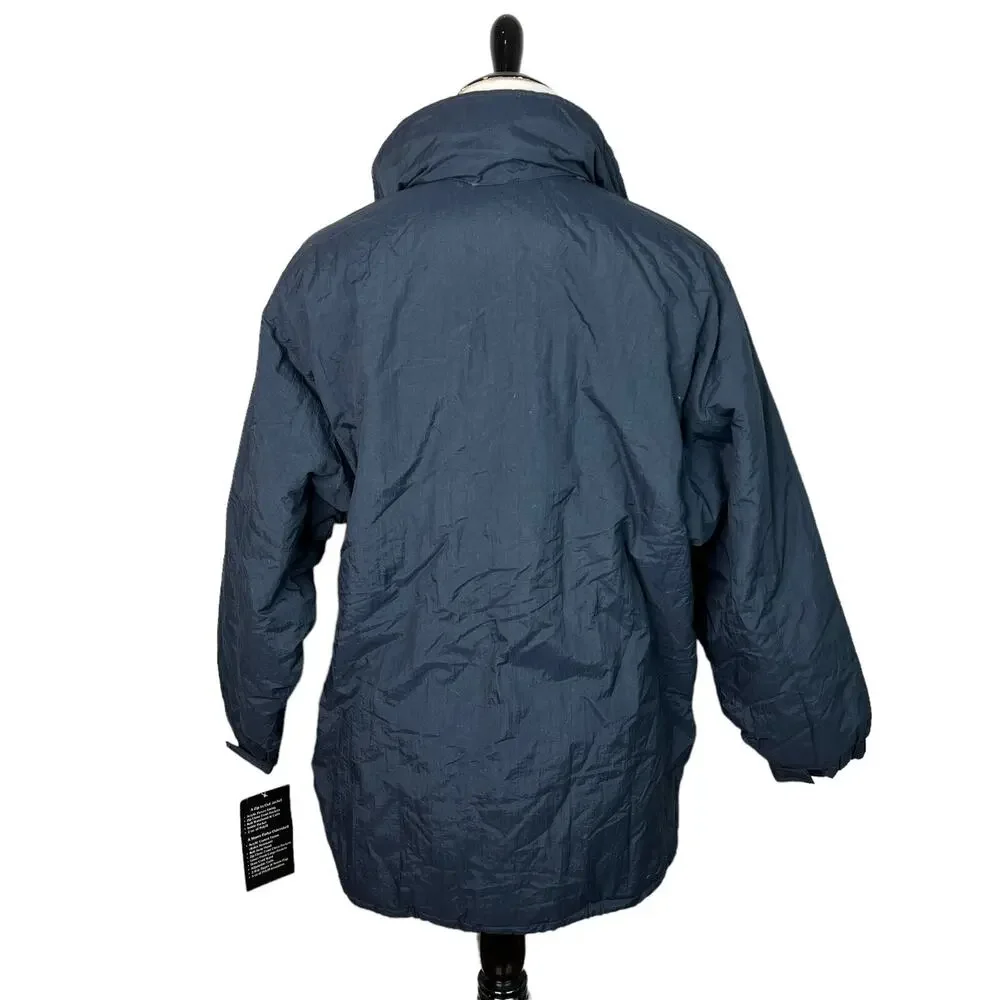 Rugged Outerwear Win Air Storm Parka Jacket NWT Water Resistant Navy Mens Large